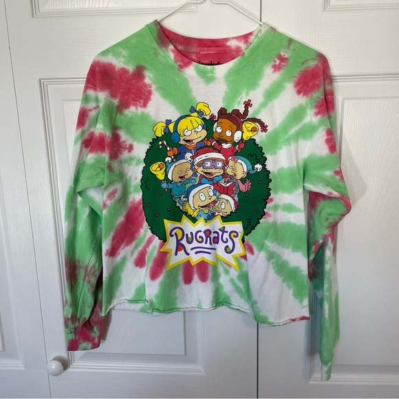 RUGRATS Nickelodeon tie dye Christmas long sleeve MEDIUM - Picture 1 of 5